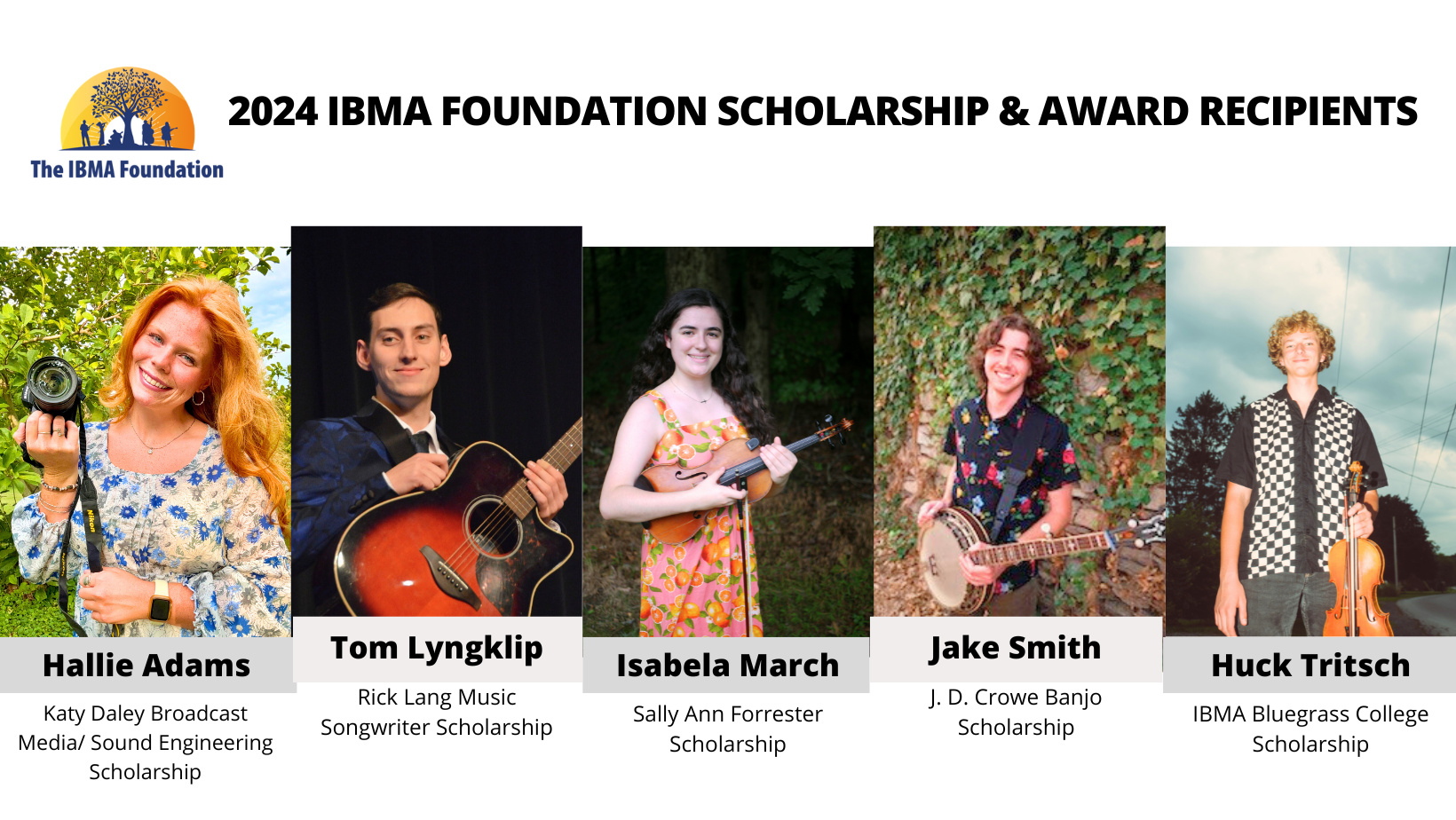 2024 IBMA Foundation Scholarship recipients (Facebook Cover)
